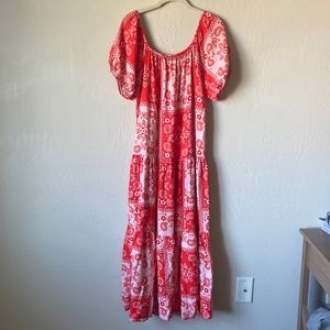 Lisa Says Gah Joni Linen Blend Bandana Maxi Dress